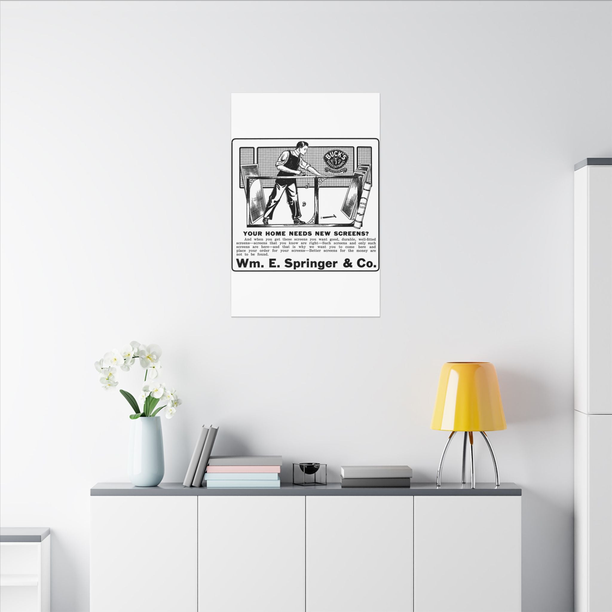 Wm. E. Springer & Co. — Vintage NC Newspaper Ad Canvas Print