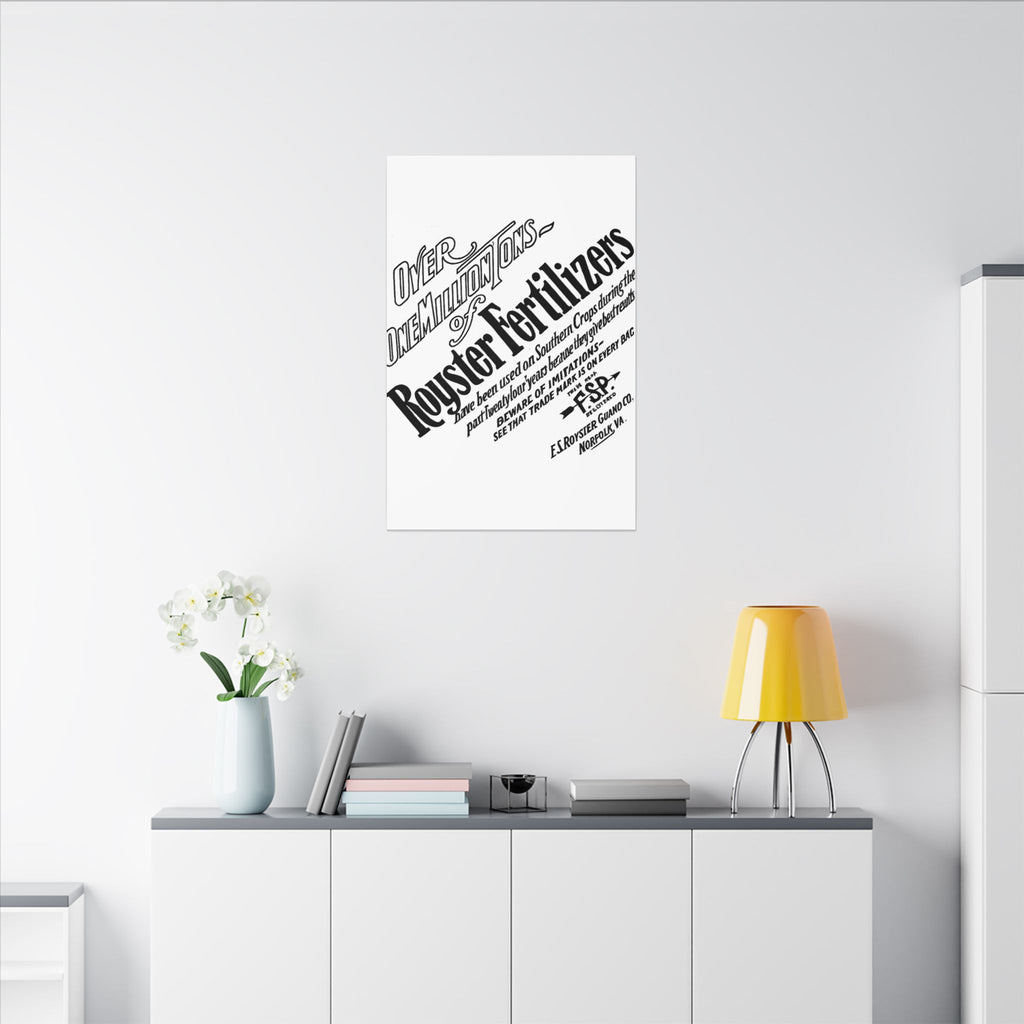 F.S. Royster Fertilizer Co. — Vintage NC Newspaper Ad Canvas Print
