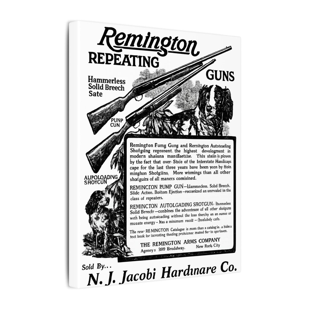 Remington Firearms — Vintage NC Newspaper Ad Canvas Print