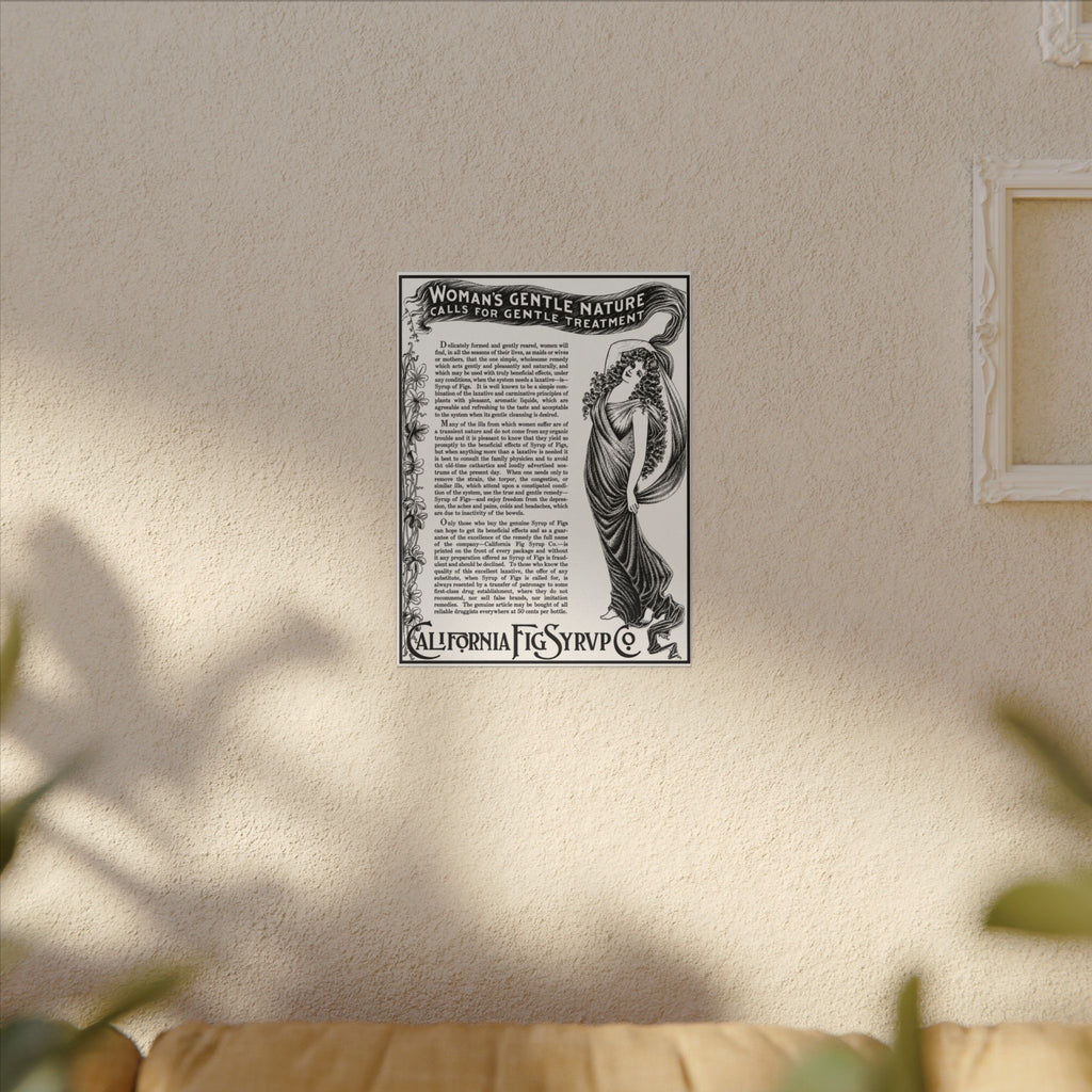 California Fig Syrup — Vintage NC Newspaper Ad Canvas Print