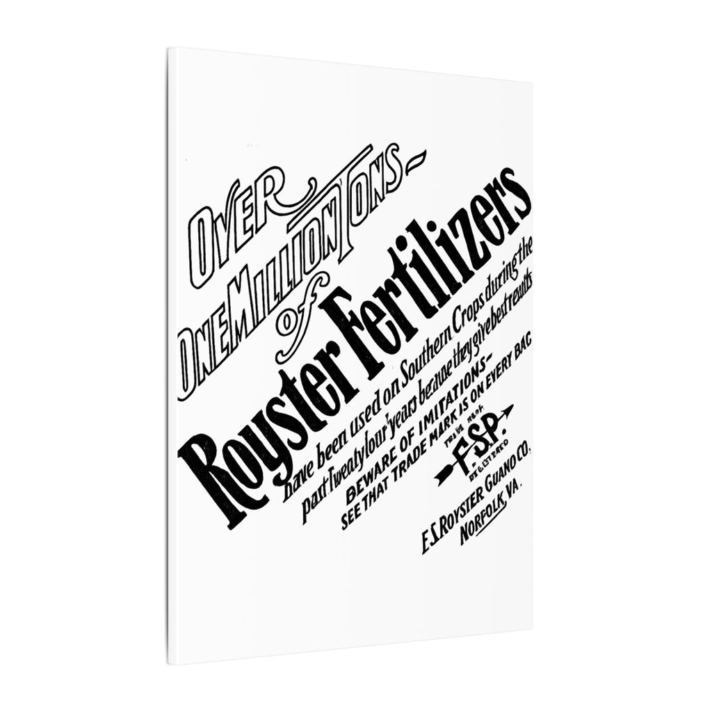 F.S. Royster Fertilizer Co. — Vintage NC Newspaper Ad Canvas Print