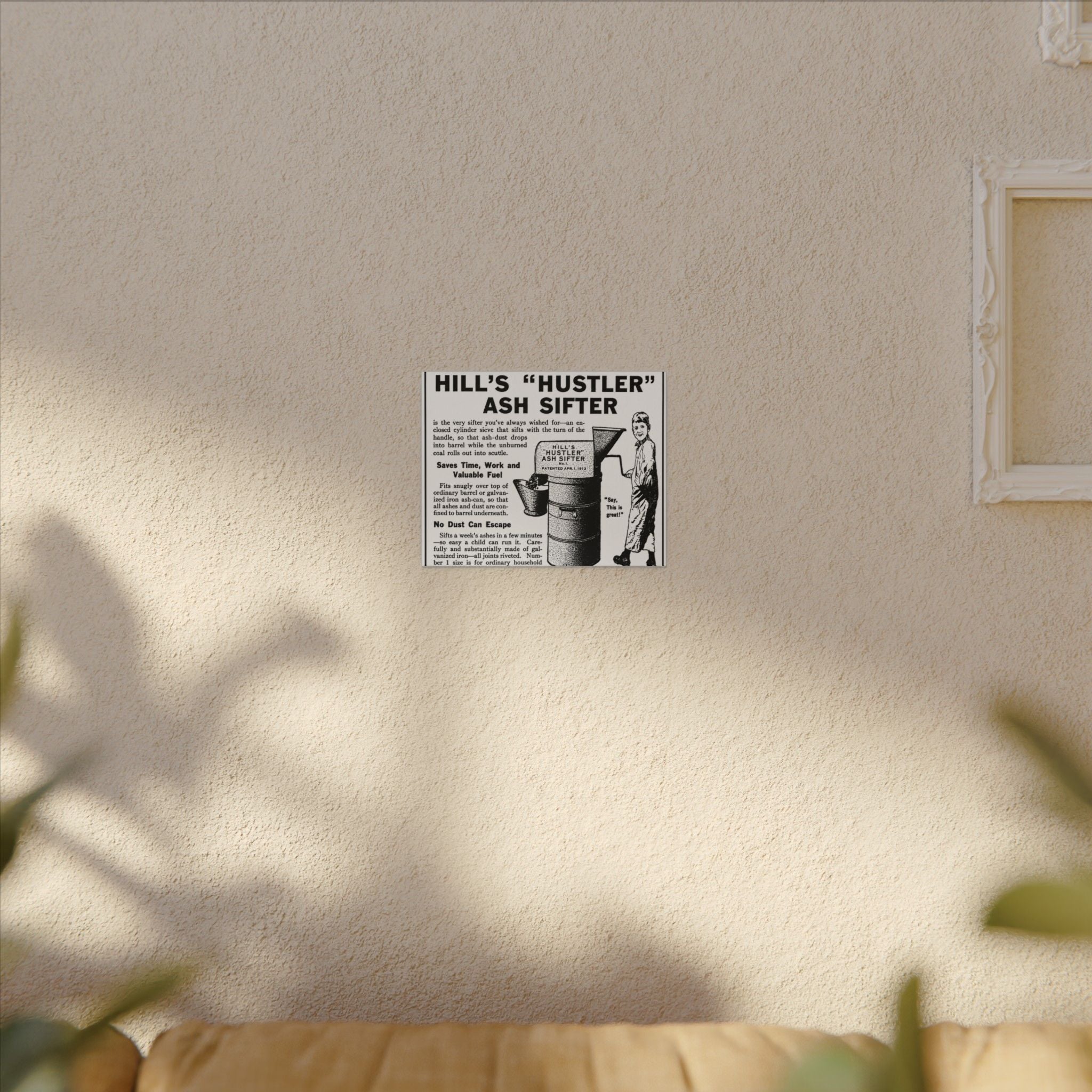 Copy of N. Jacobi Hardware - Hill's Ash Sifter — Vintage NC Newspaper Ad Canvas Print