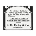 J.H. Farley & Co. — Vintage NC Newspaper Ad Canvas Print