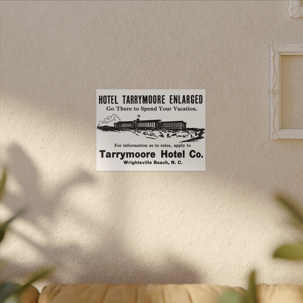 Tarrymore Hotel — Vintage NC Newspaper Ad Canvas Print