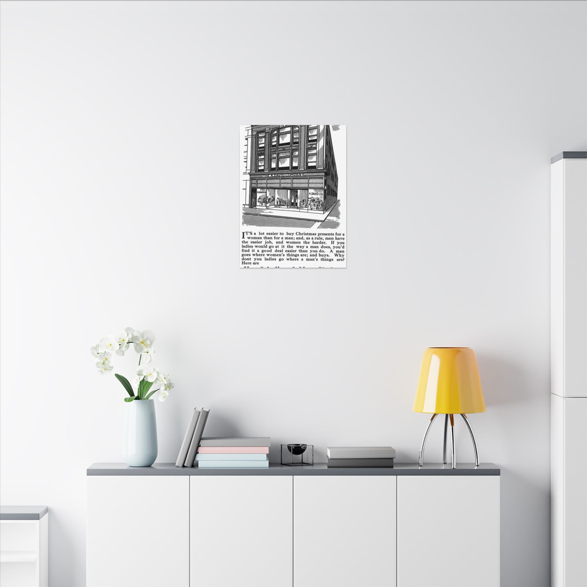 A. David & Co. — Vintage NC Newspaper Ad Canvas Print