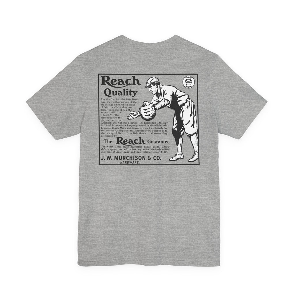 Reach Baseball Equipment — Vintage NC Newspaper Ad T-Shirt