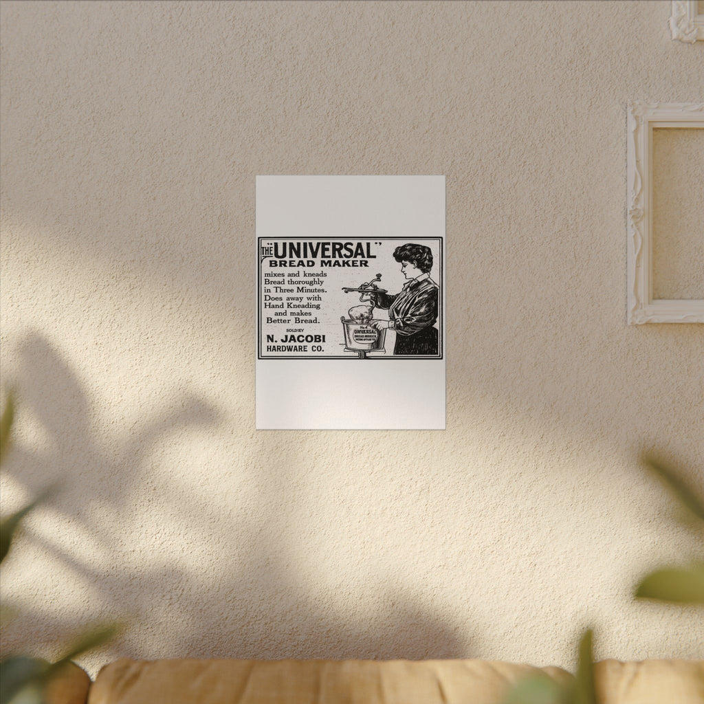 The Universal Bread Maker - Vintage NC Newspaper Ad Canvas Print