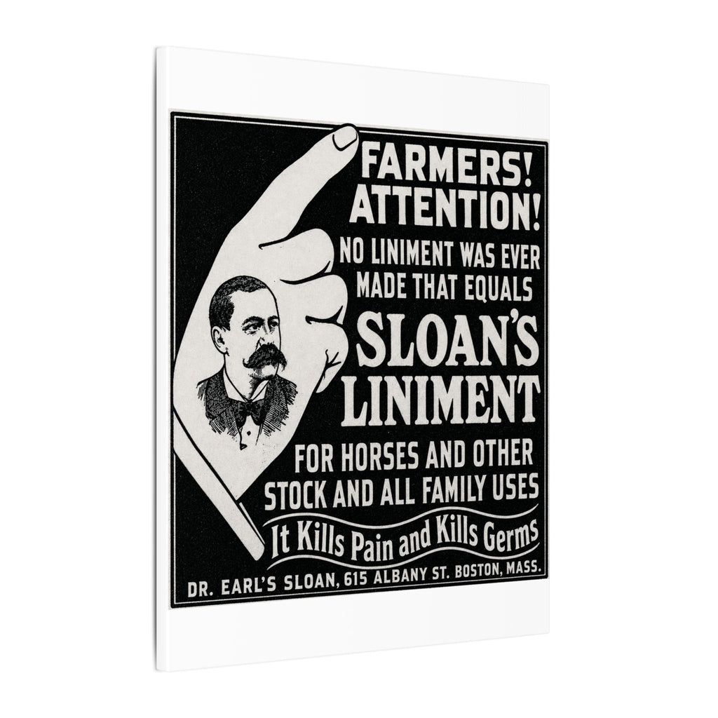 Dr. Sloan's Liniment — Vintage NC Newspaper Ad Canvas Print