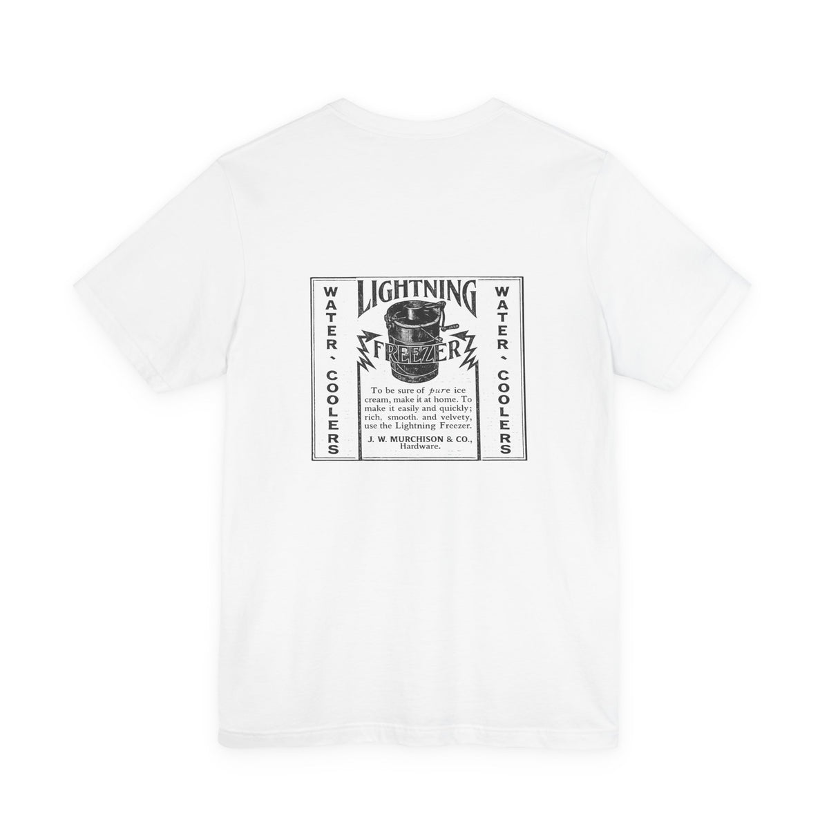 Lightning Ice Cream Freezer — Vintage NC Newspaper Ad T-Shirt