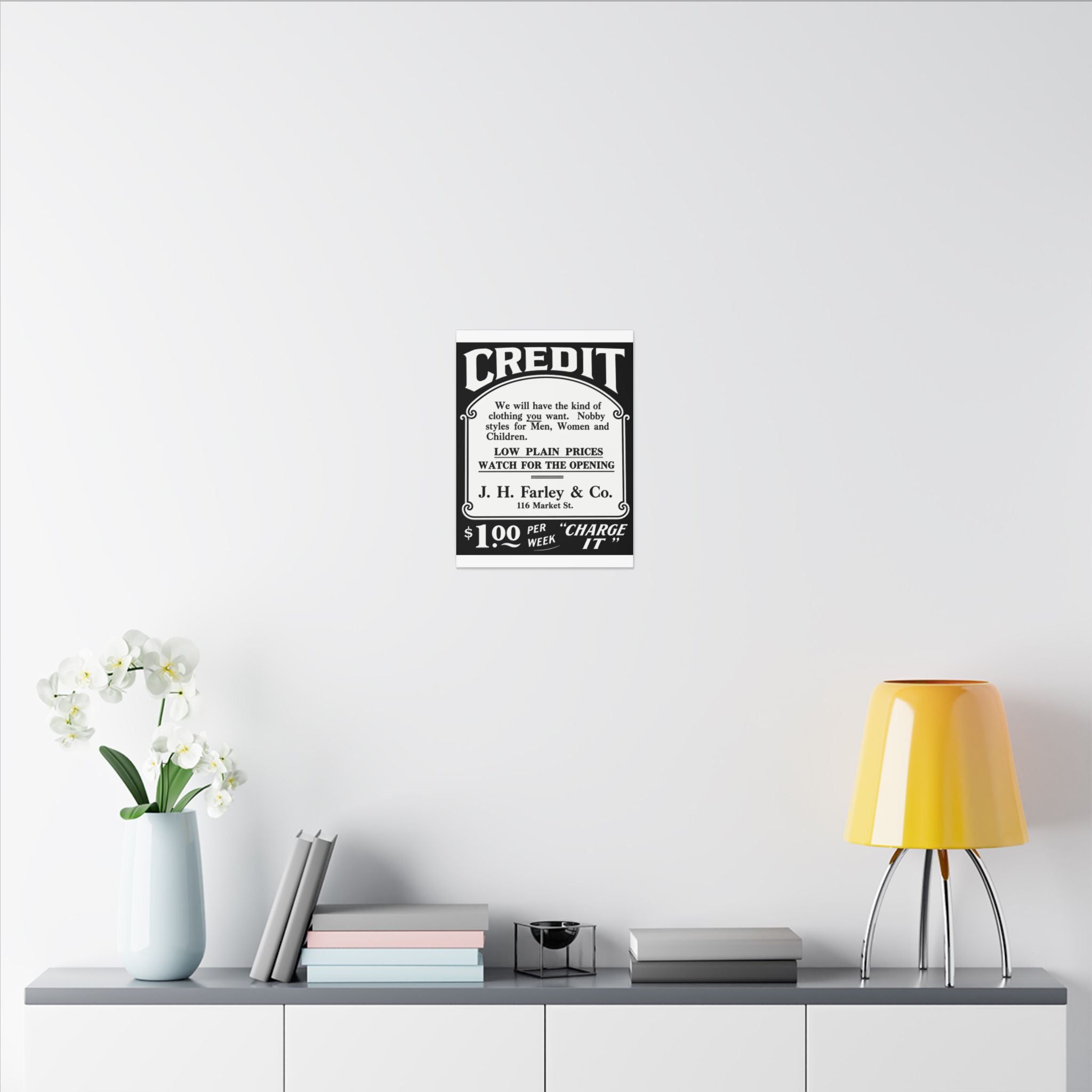 J.H. Farley & Co. — Vintage NC Newspaper Ad Canvas Print
