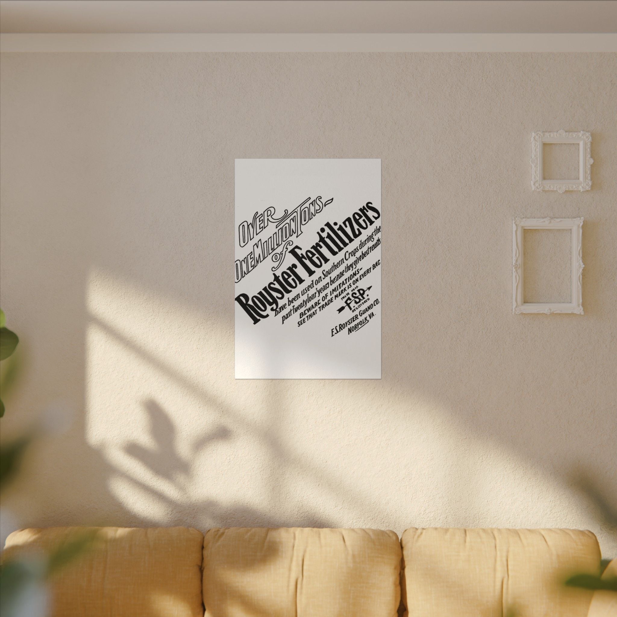 F.S. Royster Fertilizer Co. — Vintage NC Newspaper Ad Canvas Print