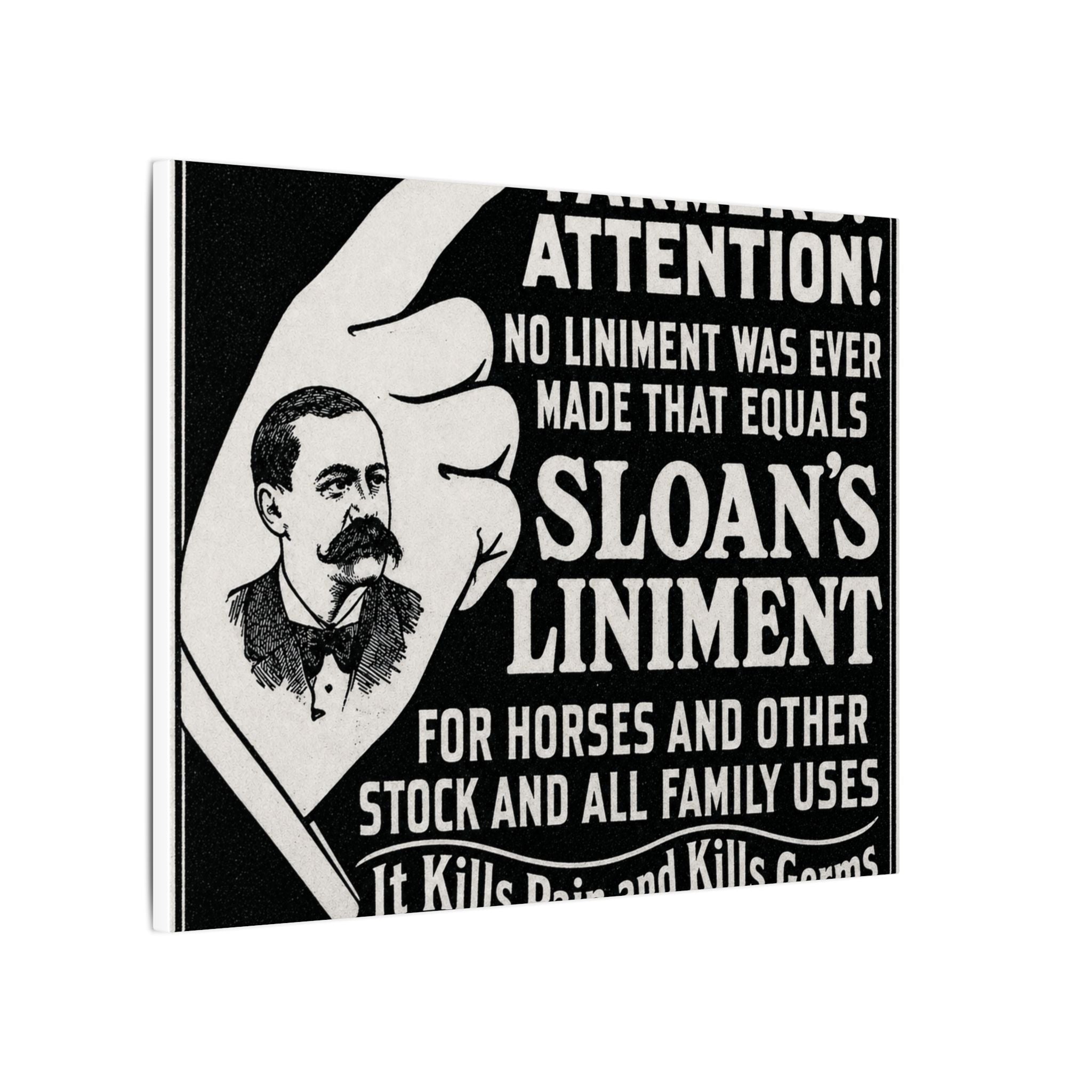 Dr. Sloan's Liniment — Vintage NC Newspaper Ad Canvas Print