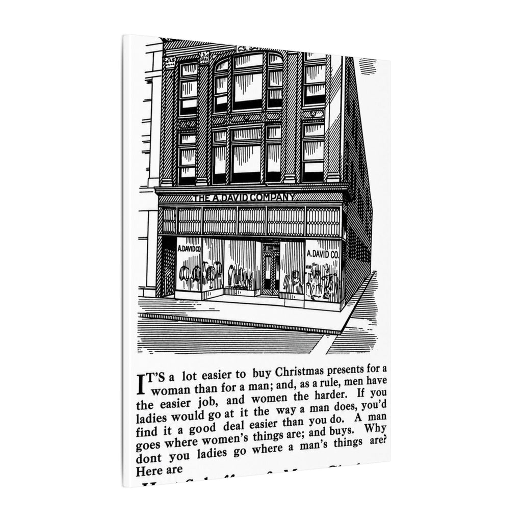 A. David & Co. — Vintage NC Newspaper Ad Canvas Print