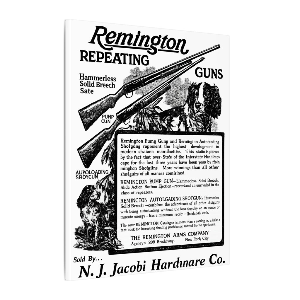 Remington Firearms — Vintage NC Newspaper Ad Canvas Print