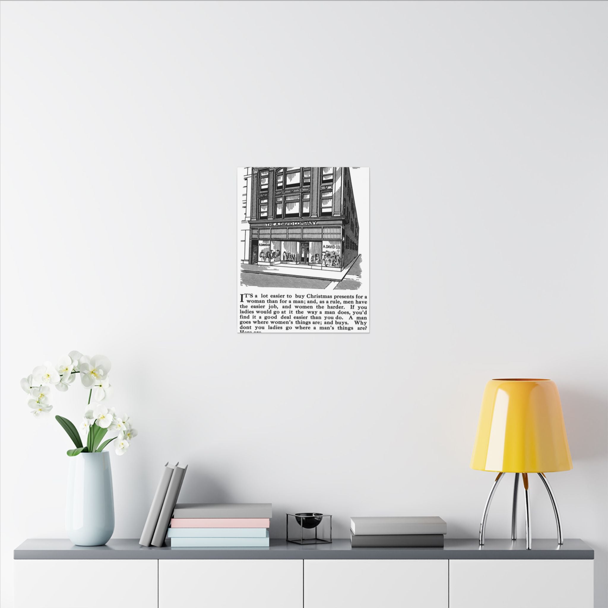 A. David & Co. — Vintage NC Newspaper Ad Canvas Print