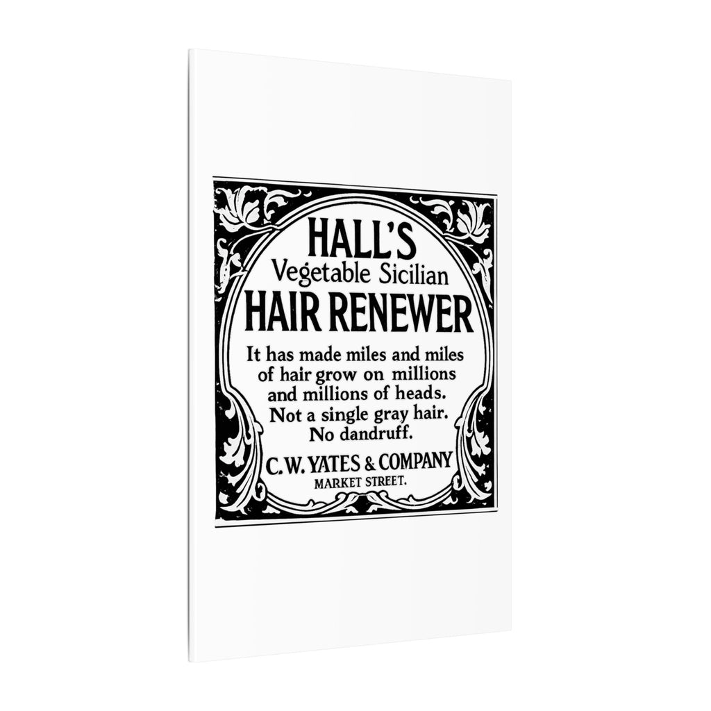 Hall's Hair Renewer — Vintage NC Newspaper Ad Canvas Print