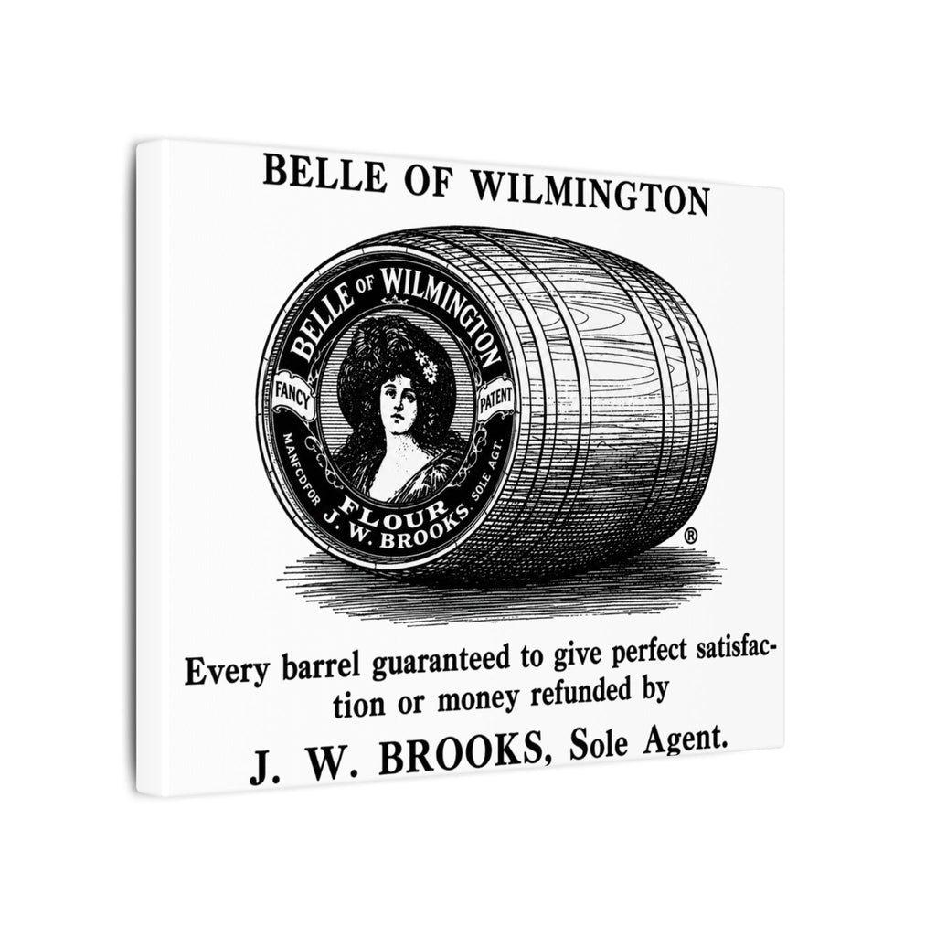 Belle of Wilmington Flour — Vintage NC Newspaper Ad Canvas Print