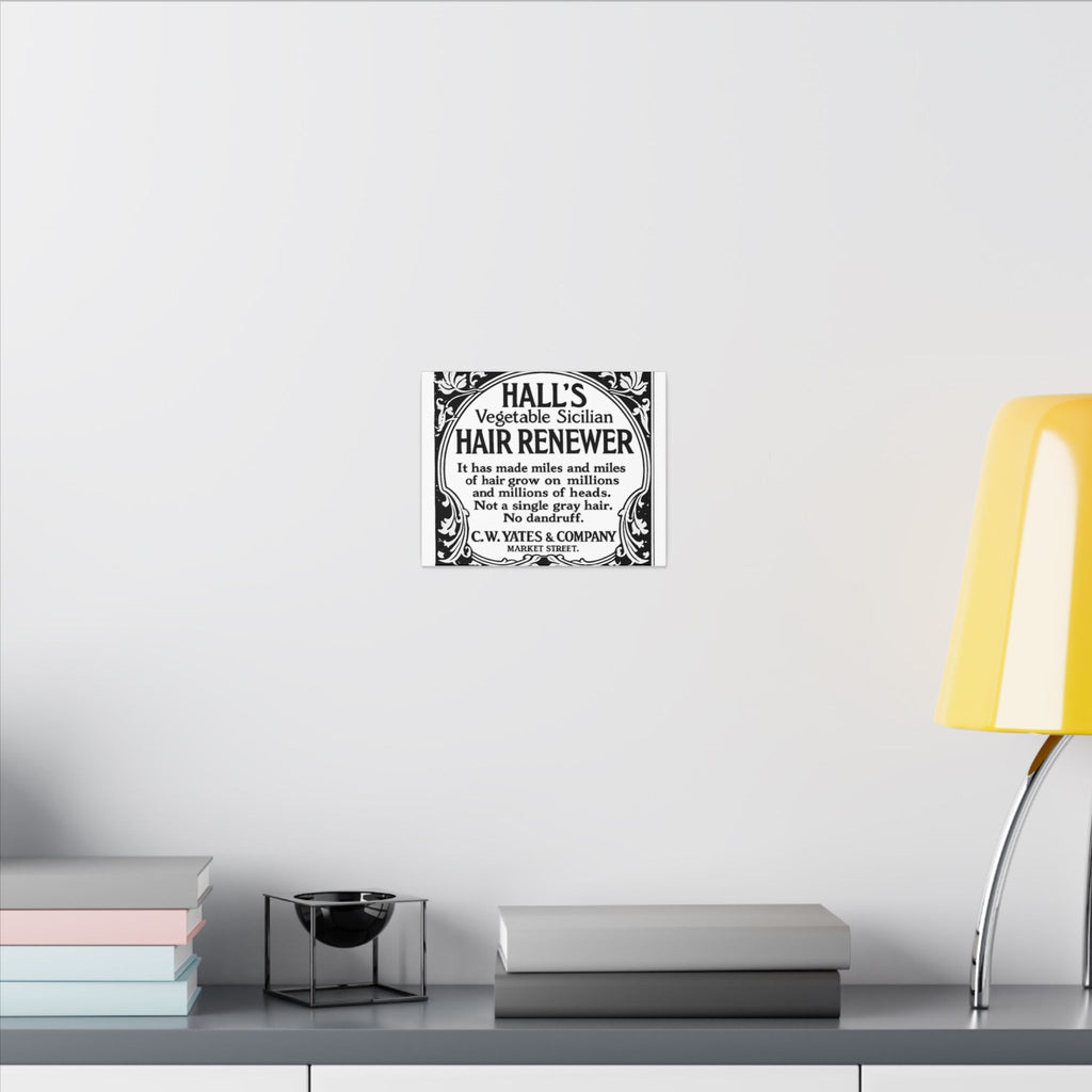 Hall's Hair Renewer — Vintage NC Newspaper Ad Canvas Print