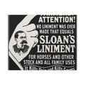 Dr. Sloan's Liniment — Vintage NC Newspaper Ad Canvas Print