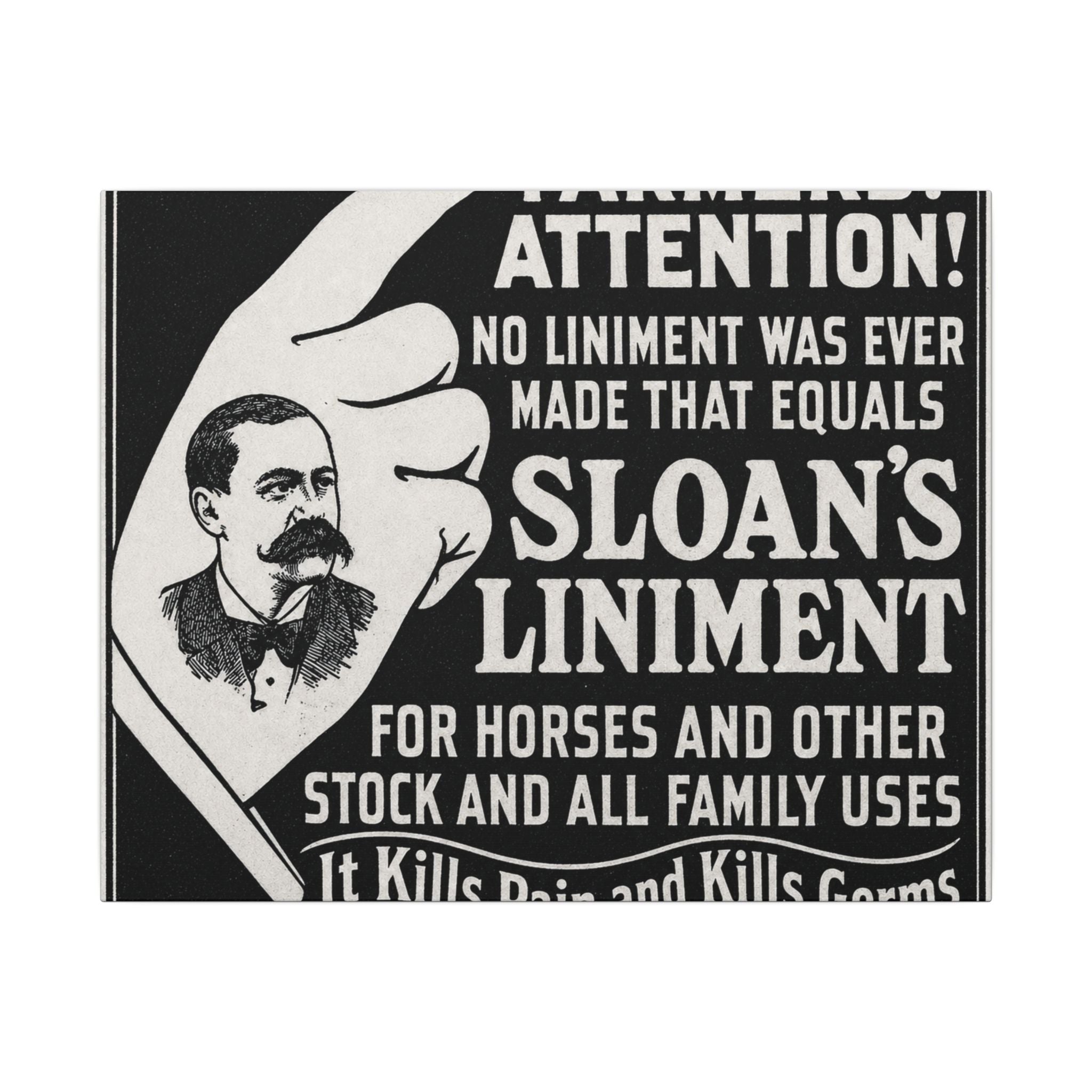 Dr. Sloan's Liniment — Vintage NC Newspaper Ad Canvas Print