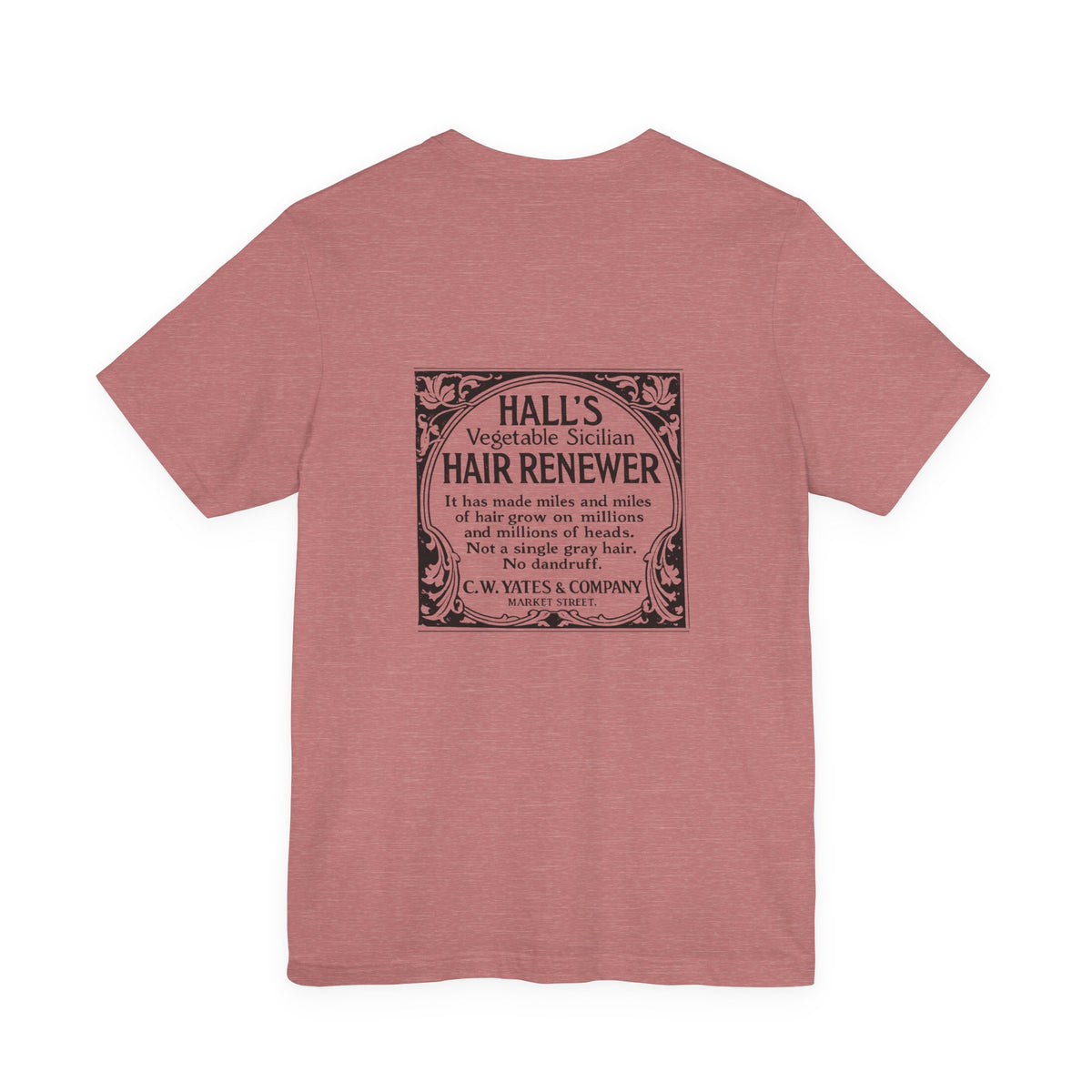 Hall's Hair Renewer — Vintage NC Newspaper Ad T-Shirt
