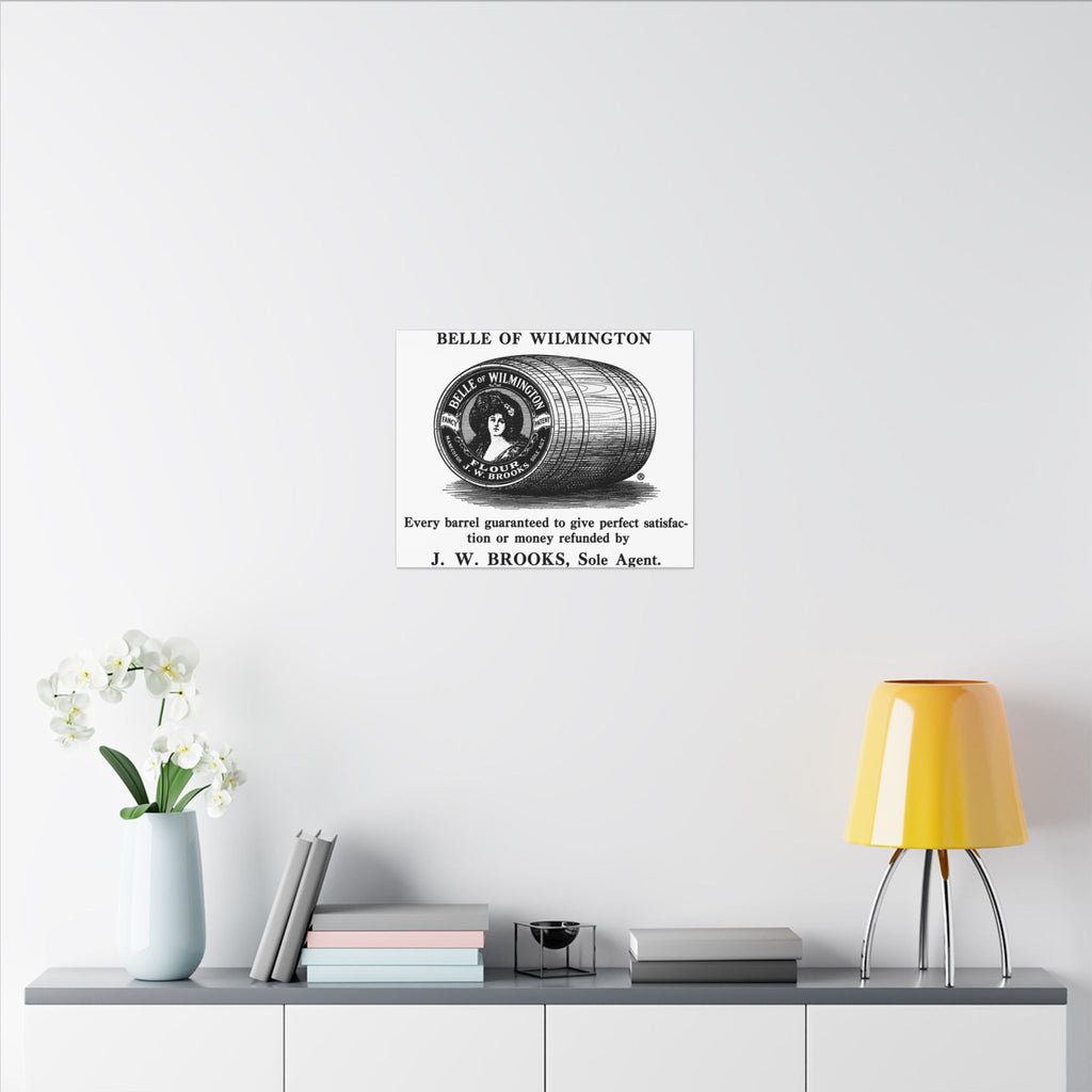 Belle of Wilmington Flour — Vintage NC Newspaper Ad Canvas Print