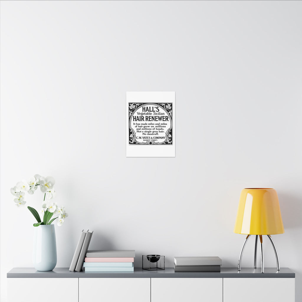 Hall's Hair Renewer — Vintage NC Newspaper Ad Canvas Print