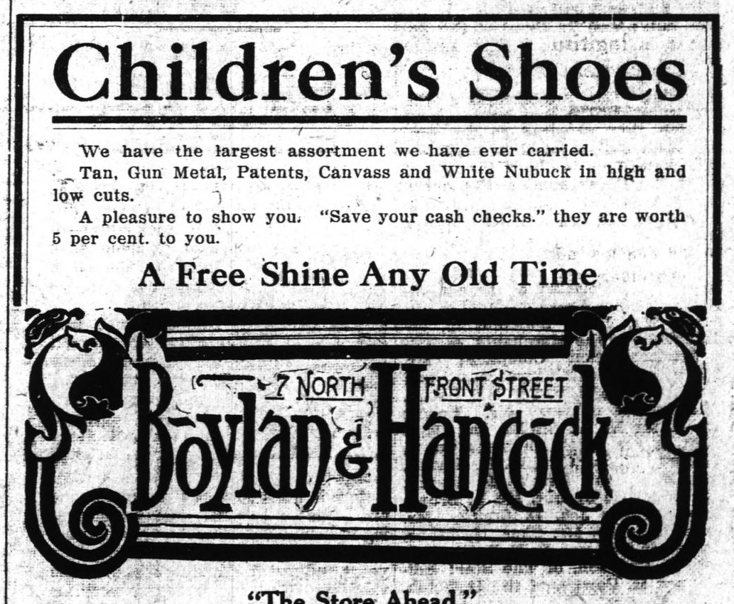 Vintage Fashion Ad Poster | Wilmington NC 1913 | Antique Newspaper Print