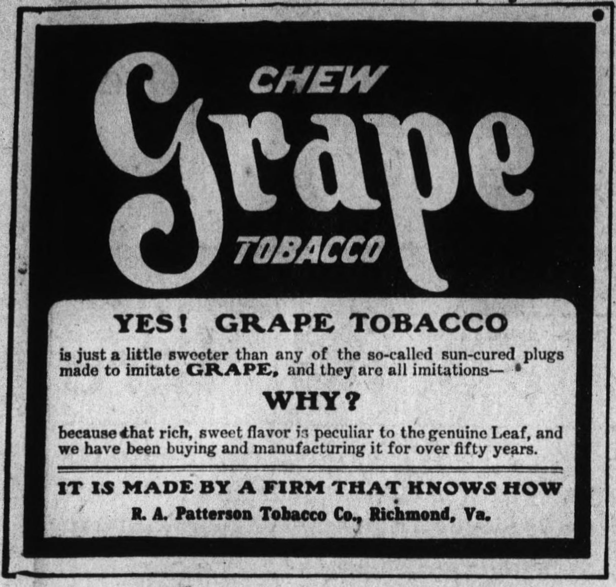 Vintage Fashion Ad Poster | Winston-Salem NC 1906 | Antique Newspaper Print