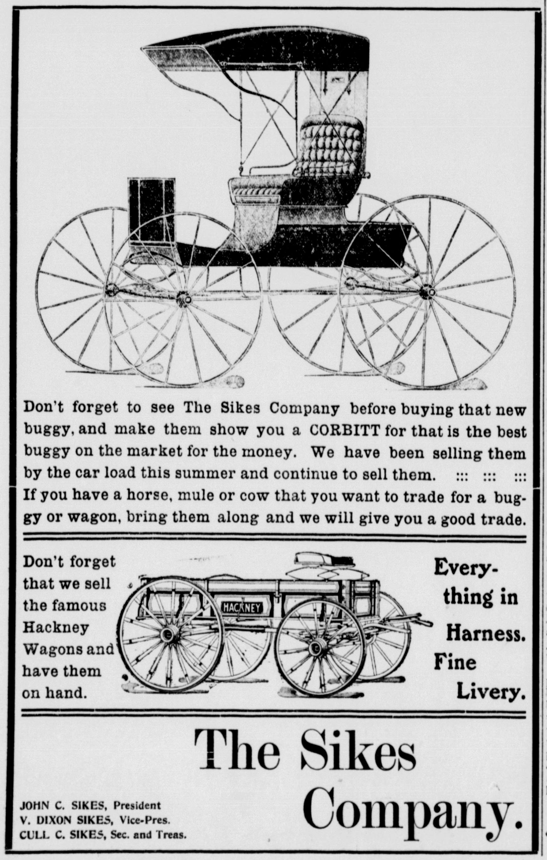 Vintage Fashion Ad Poster | Monroe NC 1911 | Antique Newspaper Print