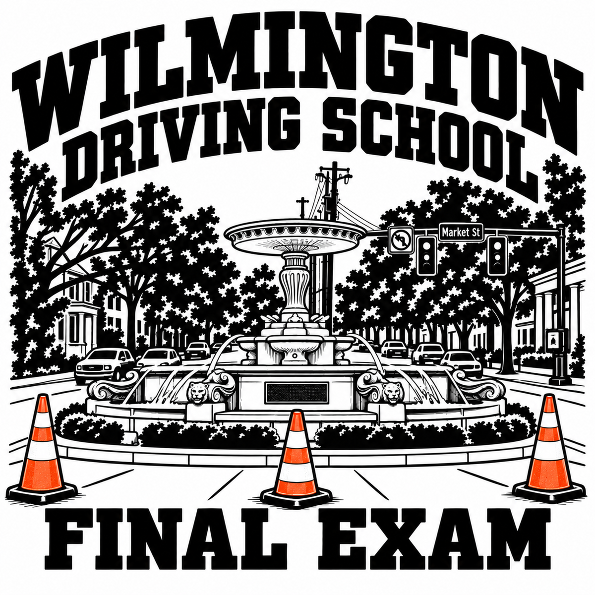 Wilmington Driving School Final Exam - Wilmington NC Baseball Tee