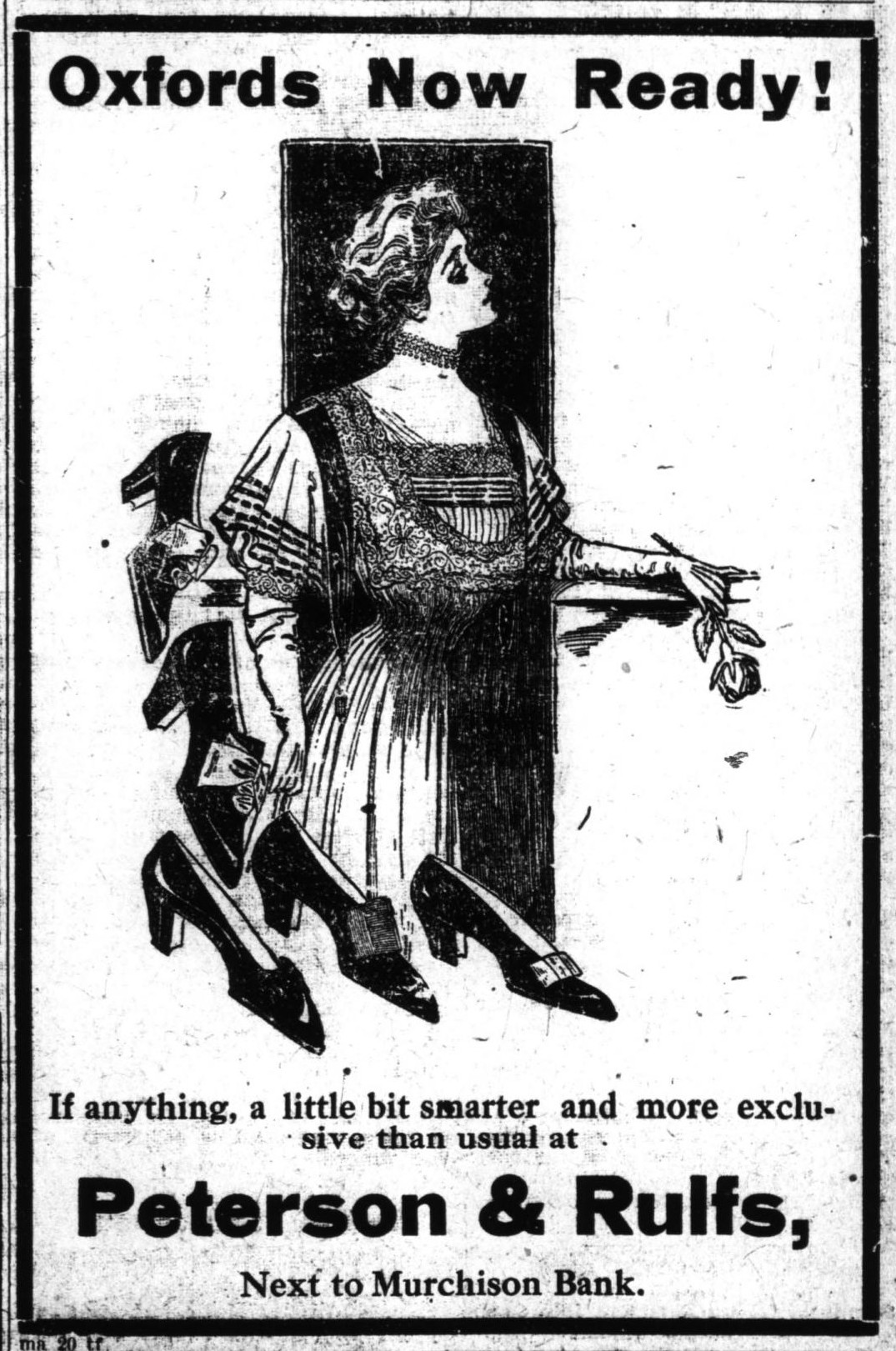 Vintage Fashion Ad Poster | Wilmington NC 1910 | Antique Newspaper Print