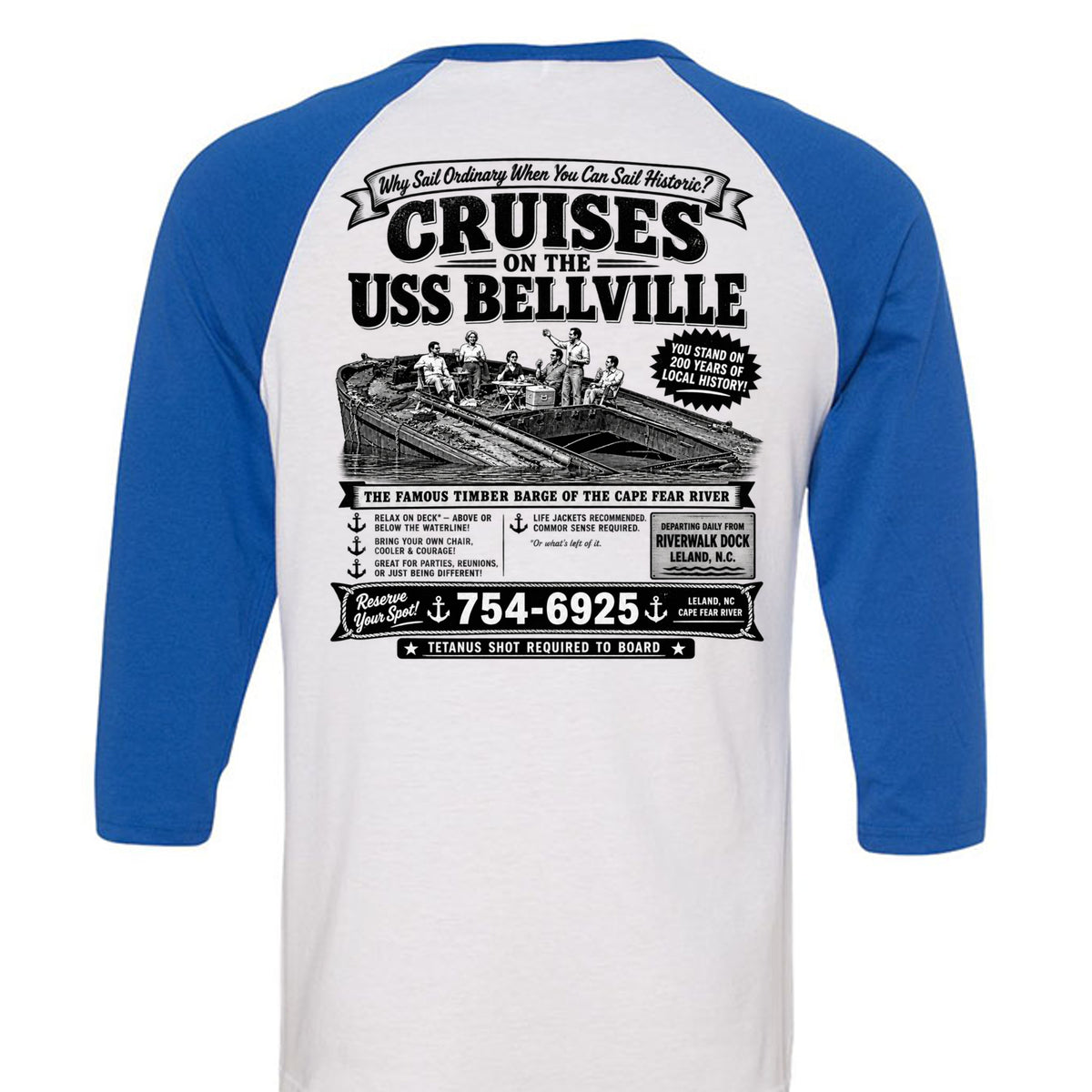 USS Bellville baseball tee